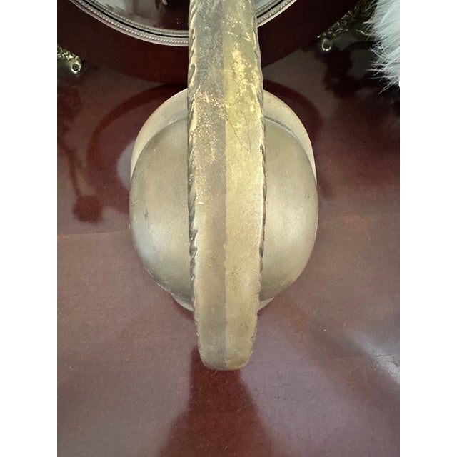 Classical Roman Antique Solid Brass Mid-Century Sand-Cast Roman Centurion Helmet Desk Sculpture" With an Authentic Aged Petina" - 70+ Yrs Old For Sale - Image 3 of 3