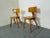 Nice set of two massive beech and plywood children chairs. These chairs are reminiscent to the mid century designs of...