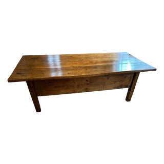 Antique Coffee Table in Chestnut For Sale