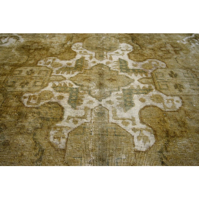 Distressed Vintage Turkish Rug With Earth-Tone Colors - 08'01 X 11'03 For Sale - Image 4 of 7
