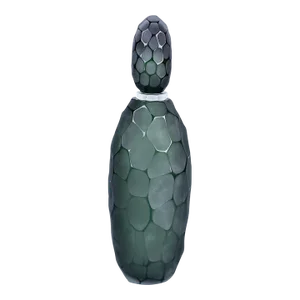 New Murano Glass XL Dark Green Battuto Perfume Bottle