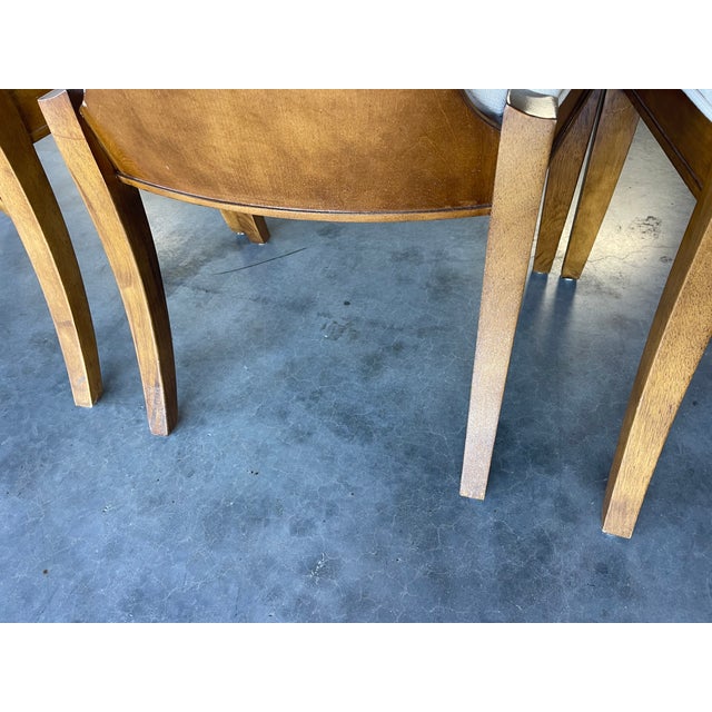 Century Furniture Omni Dining Table With Eight Chairs, Contemporary, Art Deco, Burl For Sale - Image 16 of 17