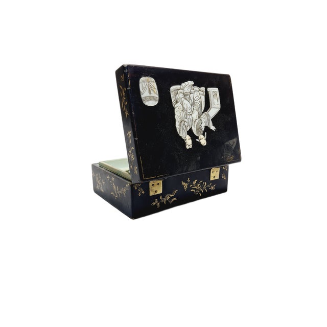 Art Nouveau German Box with Marquetry, 1900s For Sale - Image 10 of 11