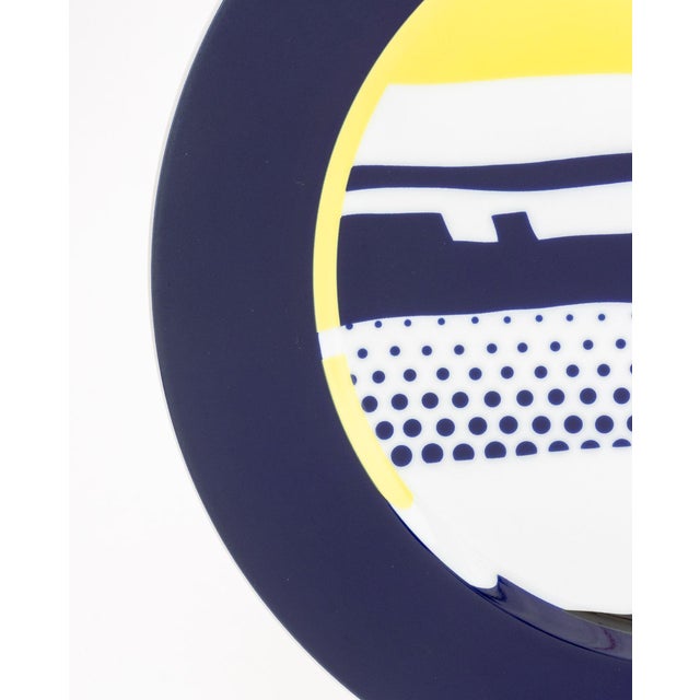 Roy Lichtenstein (American, 1923-1997) by Rosenthal Polychrome Glazed Porcelain Service Plate, numbered 0738 from a...