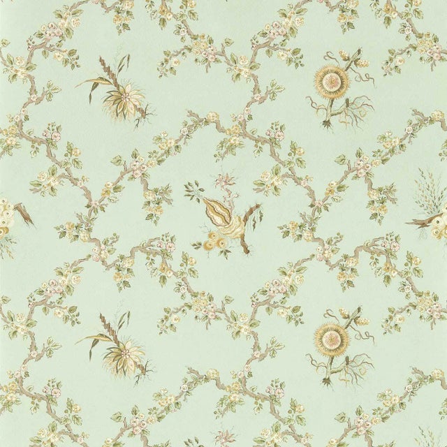 Sanderson Trelliage Wallpaper in Aphrodite/Blush - a Sample For Sale