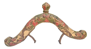 19th-Century Carved and Painted Wooden Horse Collar