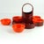 Mid-Century Modern Space Age Plastic Set in Brown and Orange from Emsa, 1970s, Set of 7 For Sale - Image 3 of 10