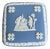 Mid to Late 20th Century Vintage Wedgwood Blue Jasperware Square Trinket Box For Sale