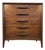 Broyhill "Emphasis" Mid-Century Walnut Highboy Dresser For Sale