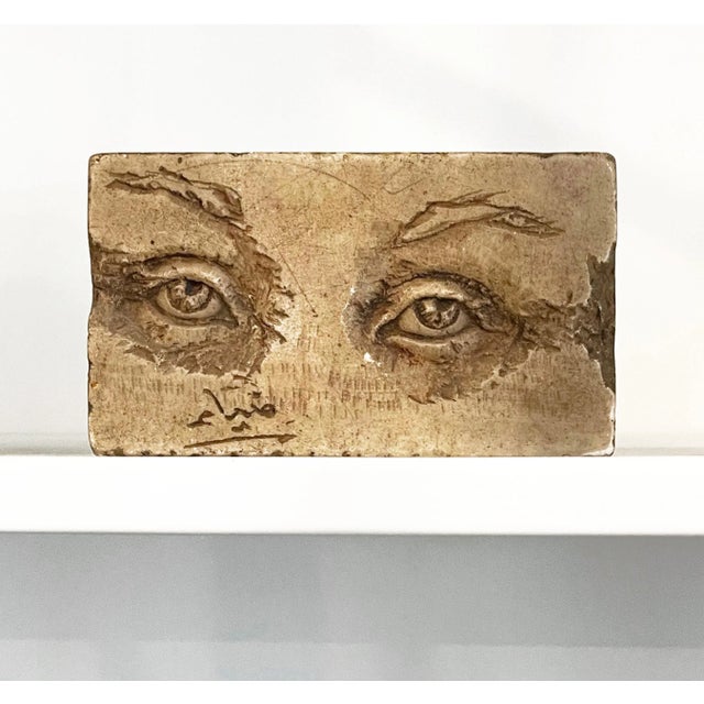 Realism Artist-Signed Lover's Eyes Sculpture For Sale - Image 3 of 12