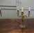 Gold Large Brass Three Branch Table Lamps Candelabra, 1930, Set of 2 For Sale - Image 8 of 9