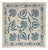 21"x20" 100% Silk Embroidered Pillow Cover. Blue Accent Pillow. Cushion Cover For Sale