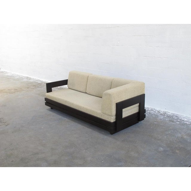 Sofa in Dark Iroko Wood Camargue Range from Regain, France, 1960s For Sale - Image 4 of 10