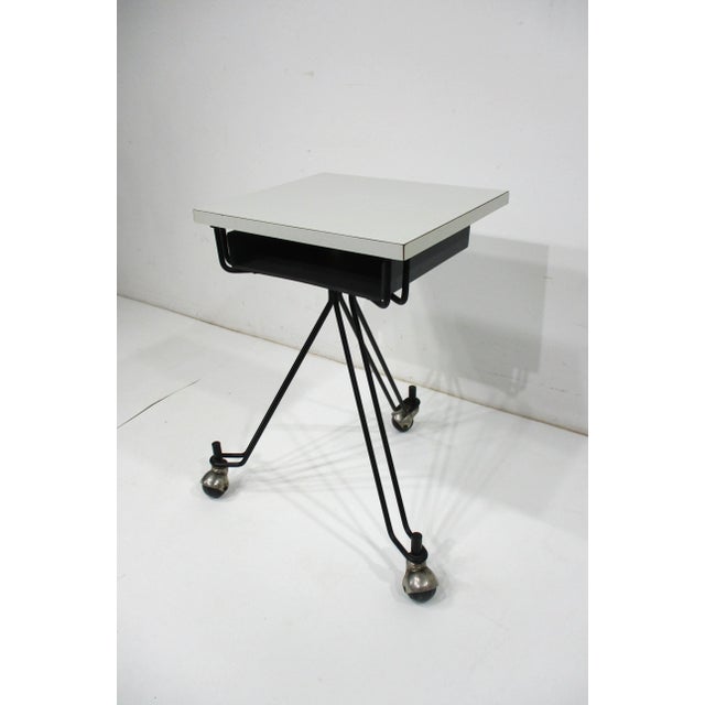 Eliot Noyes Small Rolling Work - Telephone Table for Ibm For Sale - Image 10 of 11