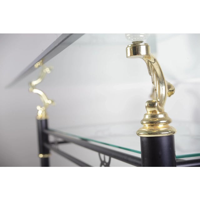 Large center piece or garden glass table. Will do well in winter garden or hall as center piece for flowers. Thick faceted...