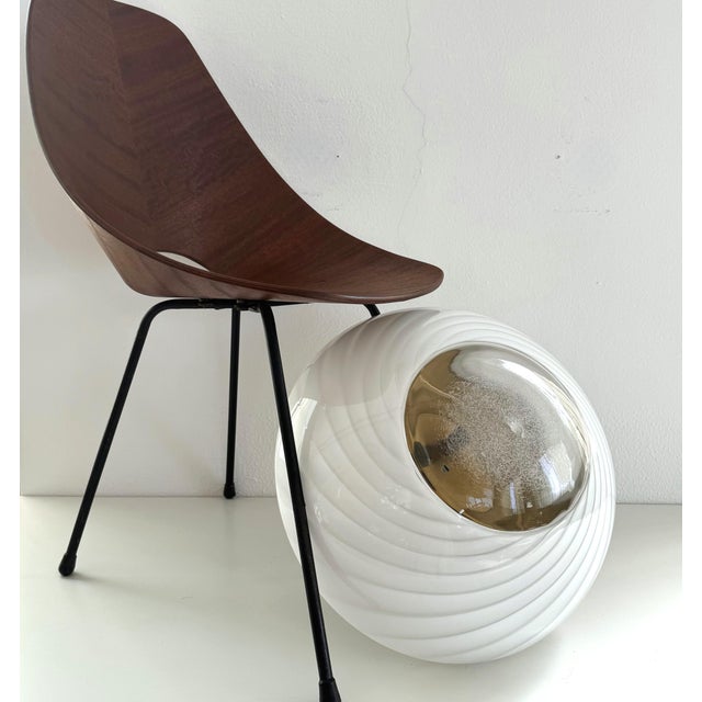 Mid-Century Modern Mid-Century Modern Italian Magic Eye Murano Glass Flush Mount by Venini, 1970s For Sale - Image 3 of 18