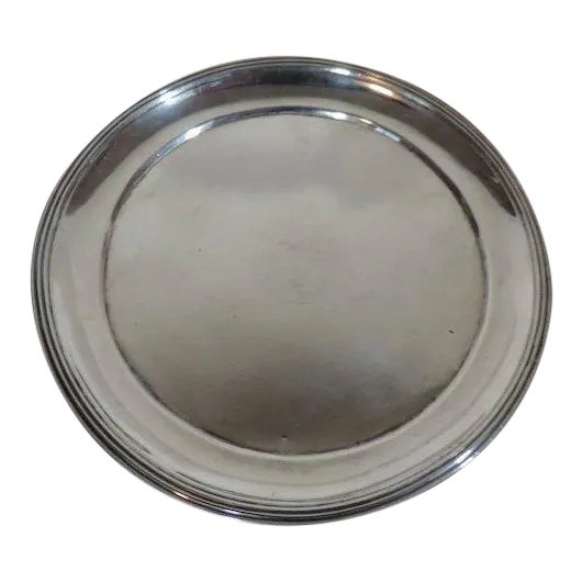 19th Century English Regency Sterling Silver Tea Pot Stand Coaster Tray For Sale