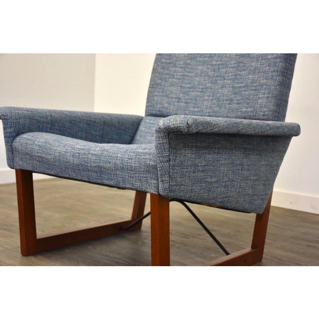 Wood Danish Teak Mid-Century Modern Lounge Chair & Ottoman For Sale - Image 7 of 12