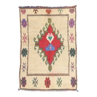 Vintage Azilal Moroccan Rug, 05'03 X 07'05 For Sale