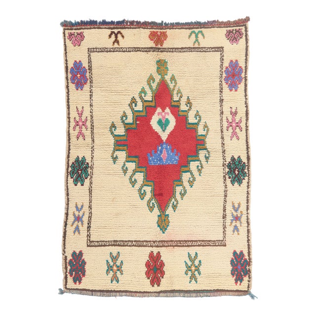 Vintage Azilal Moroccan Rug, 05'03 X 07'05 For Sale