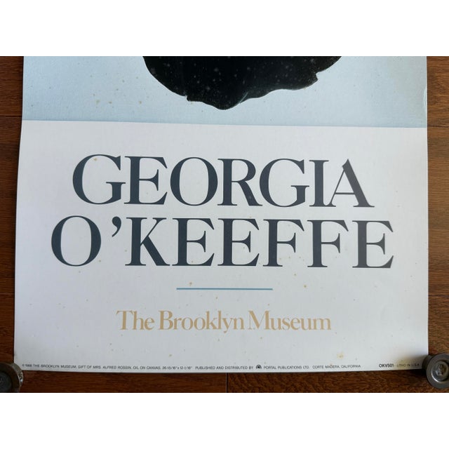 Vintage 1988 Georgia O'Keeffe "Pansy, 1926" Brooklyn Museum Large Format Exhibition Poster For Sale - Image 12 of 12