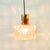 1970s Mid-Century Modern Amber Diamond Glass and Brass Pendant Light by Helena Tynell for Limburg, Germany, 1960s For Sale - Image 5 of 11