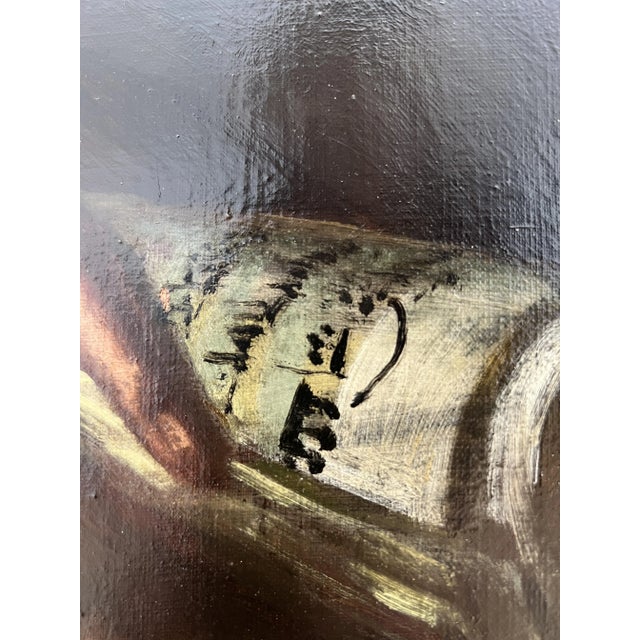 Eugène Beyer, Portrait d'homme assis à la Torah, Oil on Canvas For Sale - Image 5 of 12