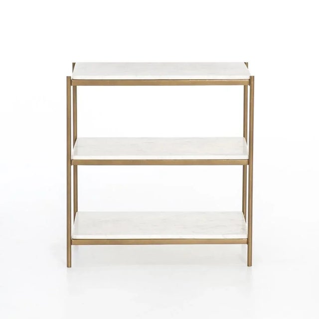 Brass Four Hands Felix Nightstand, Antique Brass For Sale - Image 8 of 12