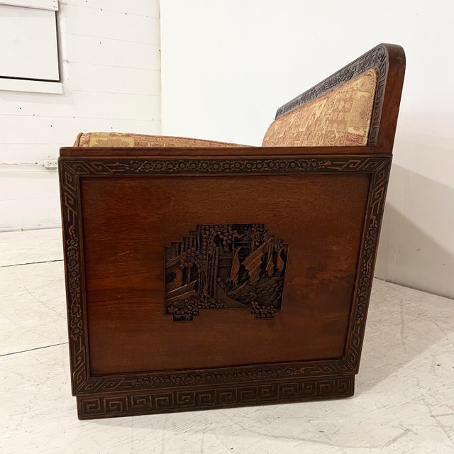 Antique Art Deco Japonisme Style Sofa For Sale - Image 11 of 12