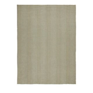 Rug & Kilim’s Contemporary Kilim in Green, With Beige Accents For Sale