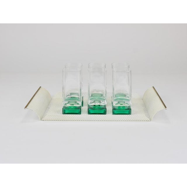 Brass and Perforated Metal Rigitulle Tray from Vereinigte Werkstätten, Germany, 1970s For Sale - Image 9 of 18