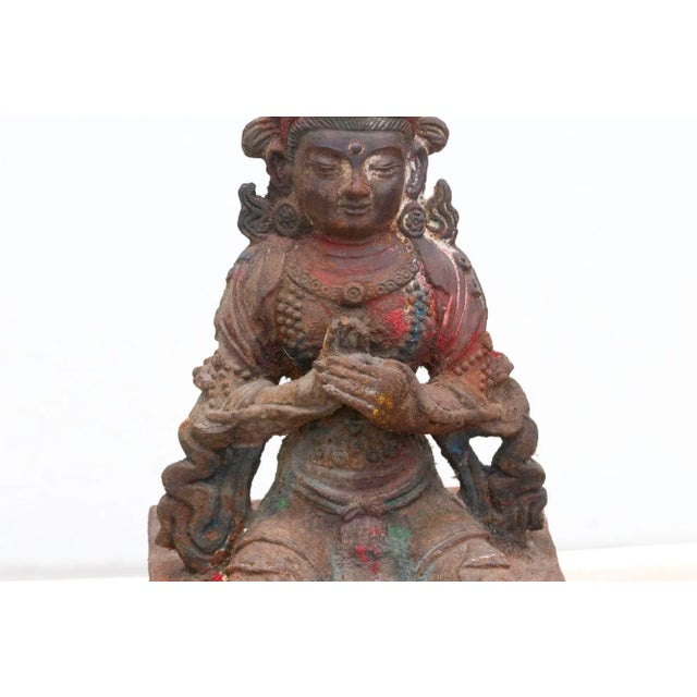 Metal Himalayan Enlightenment, Metal Buddha Figure For Sale - Image 7 of 10