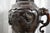Monumental Japanese Patinated Bronze Crane Floor Vase With Shishi Lion Handles | Meiji Style For Sale - Image 10 of 12