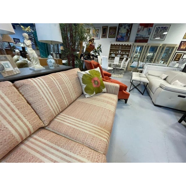 Kravet Furniture Striped Sofa With Custom Upholstery For Sale In West Palm - Image 6 of 8