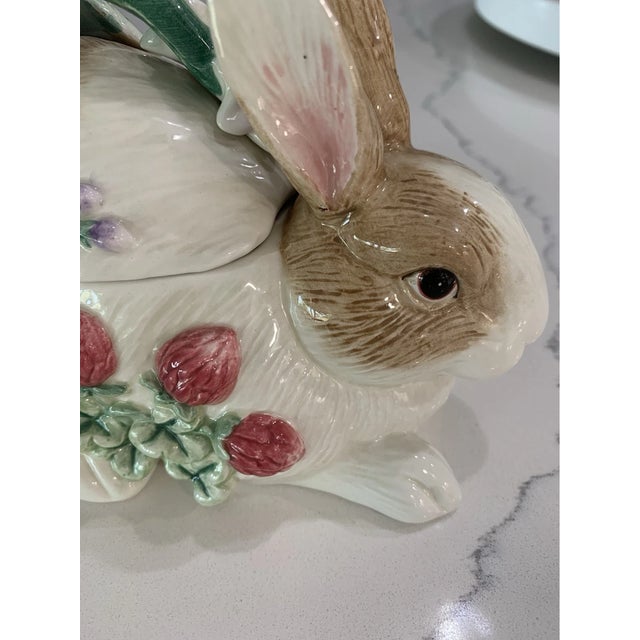 Add a charming touch of nature-inspired elegance to your home with this **Vintage Fitz & Floyd Essentials Botanical Bunny...