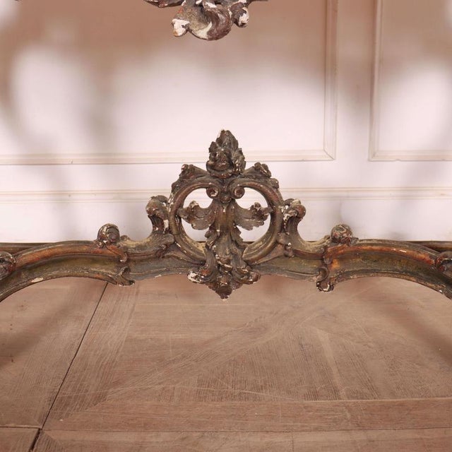 French Serpentine Front Console Table For Sale - Image 5 of 14