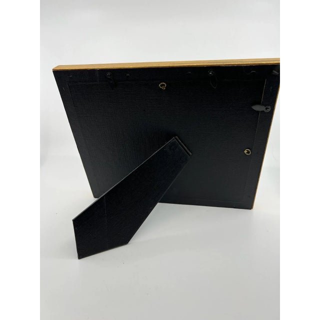 Wood Vintage Italian Red Bole Gold Gilt Wood, Easel Back Picture Frame Under Glass For Sale - Image 7 of 14