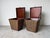 Campaign Baker Milling Road Campaign-Style Rattan & Leather Trunk Side Tables — A Pair For Sale - Image 3 of 12