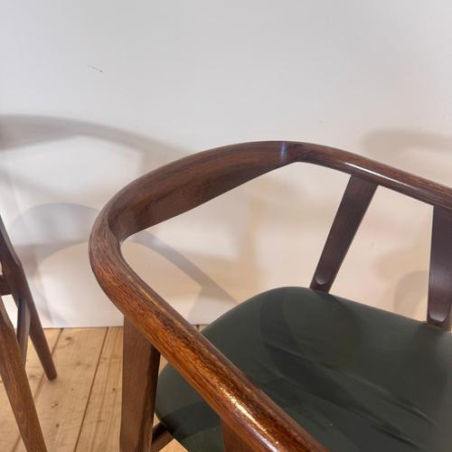 Brown GE-525 Chairs by Hans J. Wegner, 1960s, Set of 6 For Sale - Image 8 of 10