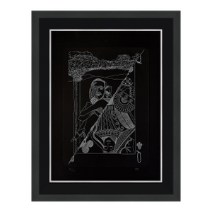 Man Ray, La Dame De Trefle (Queen of Clubs), Hand Signed Etching and Pochoir, Framed, 1970
