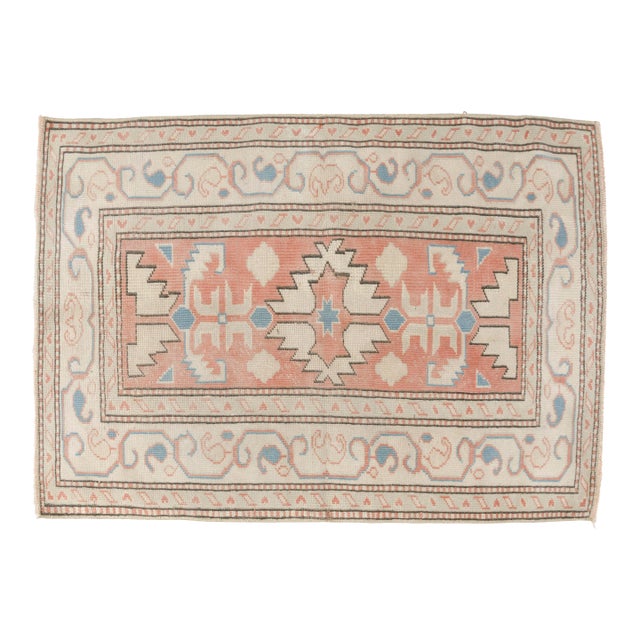 Mid 20th Century Small Oushak Area Carpet For Sale