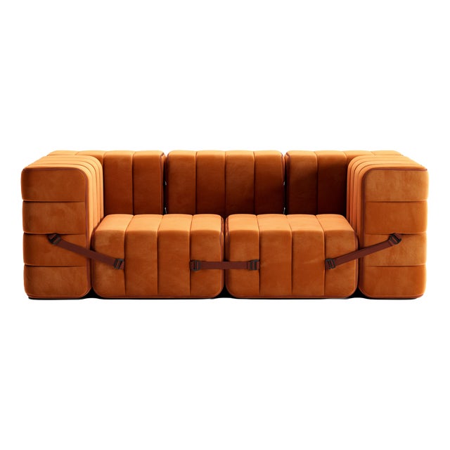 Flexible Two-Seater Sofa with Armrests by Ambivalenz, Set of 7 For Sale