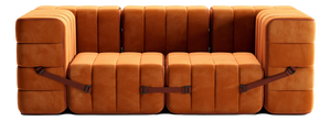Flexible Two-Seater Sofa with Armrests by Ambivalenz, Set of 7