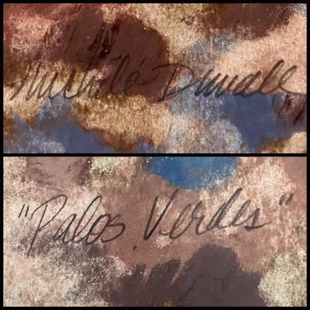 20th Century “Palos Verdes” Original Impressionist Style Landscape Painting, Framed For Sale - Image 10 of 10