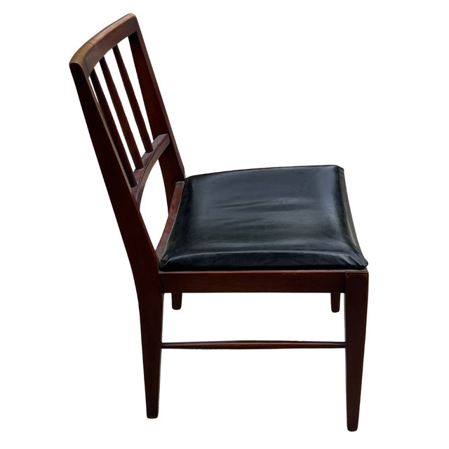 Davis Cabinet Company Mid 20th Century Davis Cabinet Company Walnut Dining Chairs For Sale - Image 4 of 5