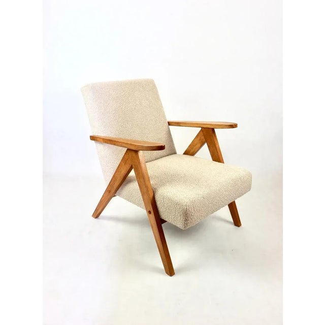 Model B-310 Chair in Beige Boucle, 1970s For Sale - Image 12 of 12