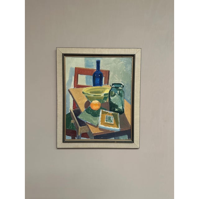 Mid-Century Modern Eli Rasmussen, Opstilling, 1953, Oil Painting on Canvas, Framed For Sale - Image 3 of 18