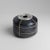 Navazi decoration vase in scorched coal ceramic & stainless steel by svitanok one of a kind. Dimensions: ø 30 x h 23 cm....