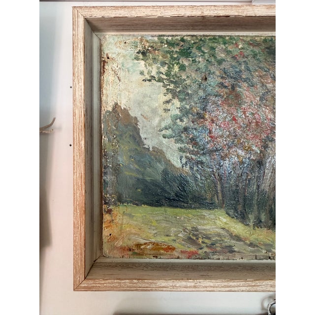 1920s Small French Landscape Oil on Board. C 1940 For Sale - Image 5 of 6