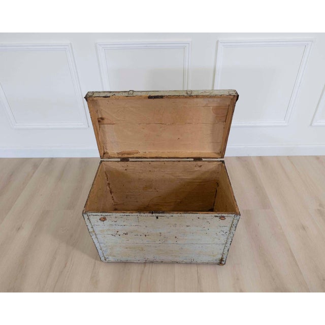Mid-Century Modern Scandinavian 19th Century Dome-Top Trunk For Sale - Image 3 of 9